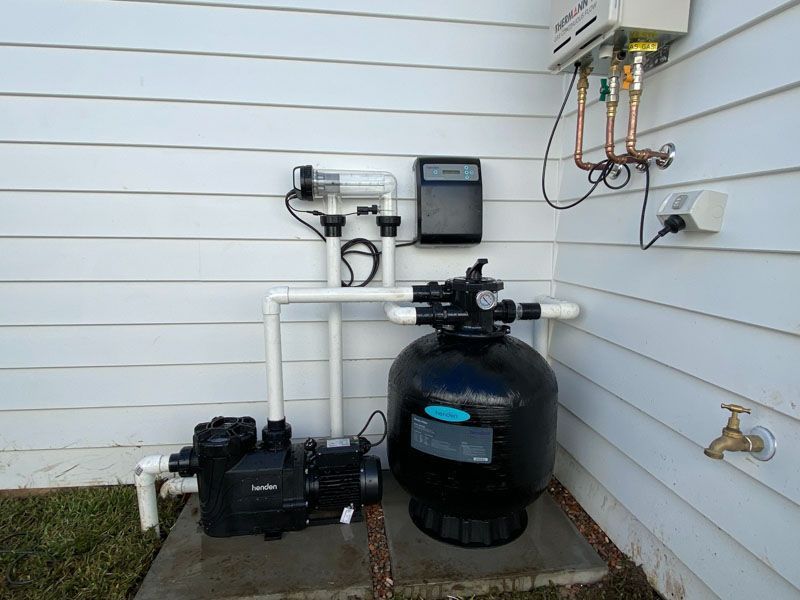 Pool plumbing and filtering system