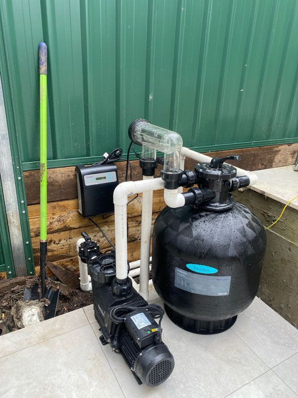 Pool plumbing and filtering system