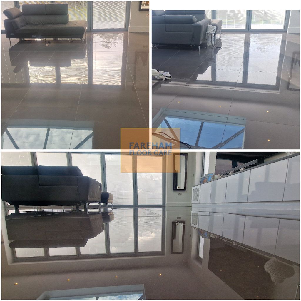 Polished Porcelain Floor Cleaning Fareham