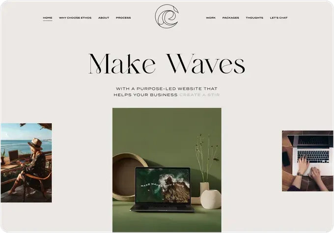 A website called make waves with a purpose and website that helps your business.