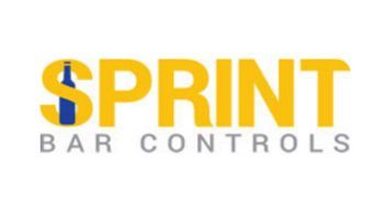 A yellow and blue logo for sprint bar controls