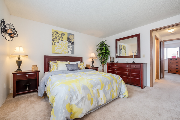 Photo of a large bedroom with plenty of walking space