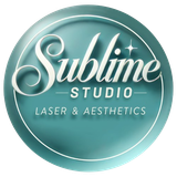 A blue and orange logo for a studio called sublime studio.