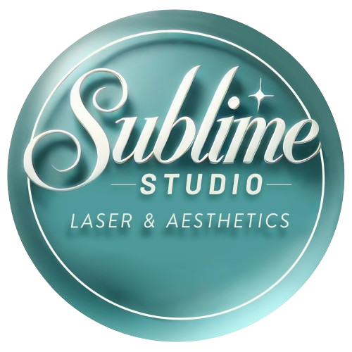 A blue and orange logo for a studio called sublime studio.