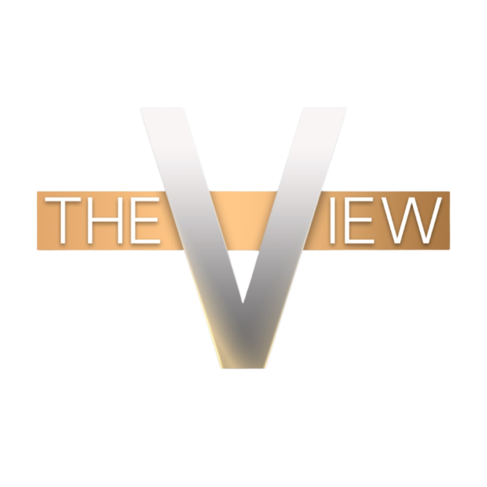 A logo for the view with a v in the middle.