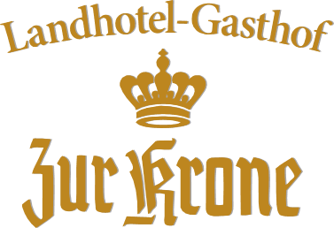 Ein Logo für Landhotel Gasthof zur Krone mit einer Krone
