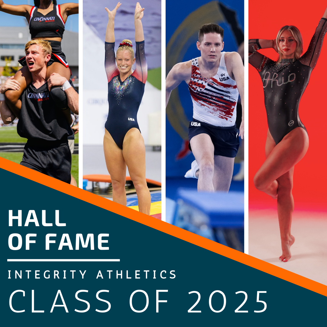 A poster announcing the induction of a new Integrity Athletics Hall of Fame class for the upcoming year.