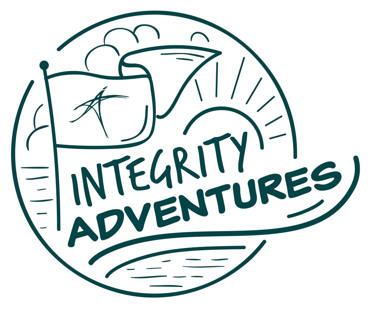 Colorful poster for “Week Four: Superheroes,” June 23rd–27th, with comic-style panels and “Integrity Adventures” logo