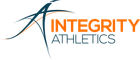 The logo for integrity athletics is blue and orange