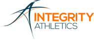 The logo for integrity athletics is blue and orange