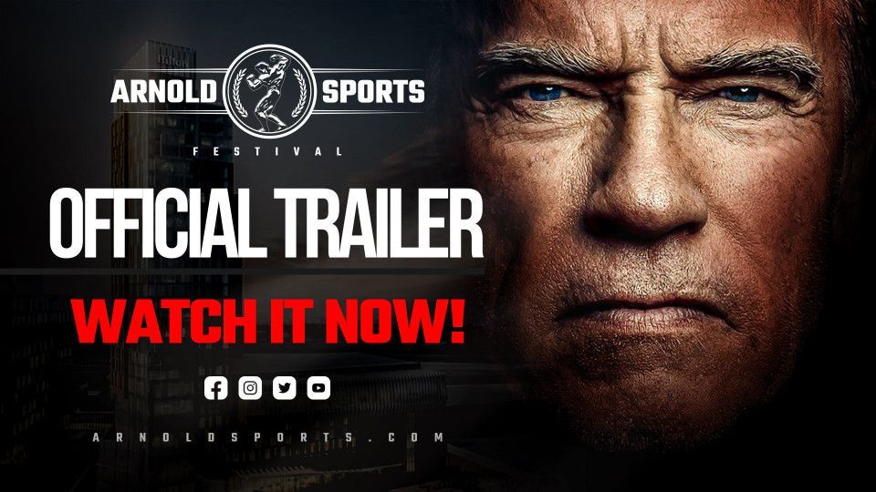 Arnold schwarzenegger is featured in the official trailer for arnold sports festival.