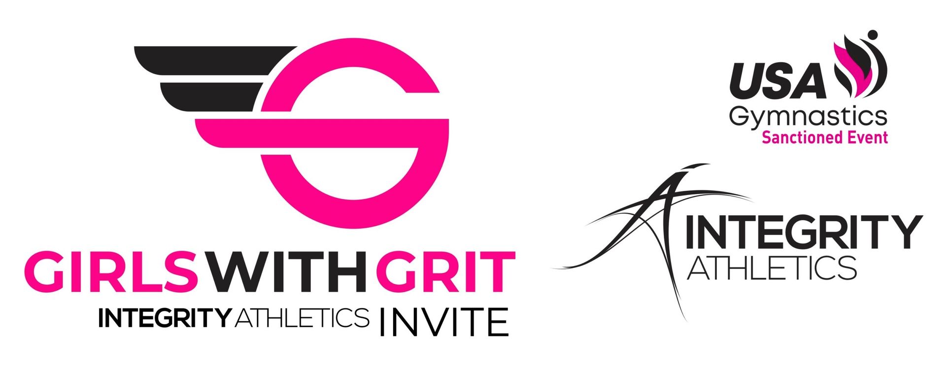 A logo for girls with grit integrity and integrity athletics