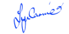 A close up of a person 's signature on a white background.