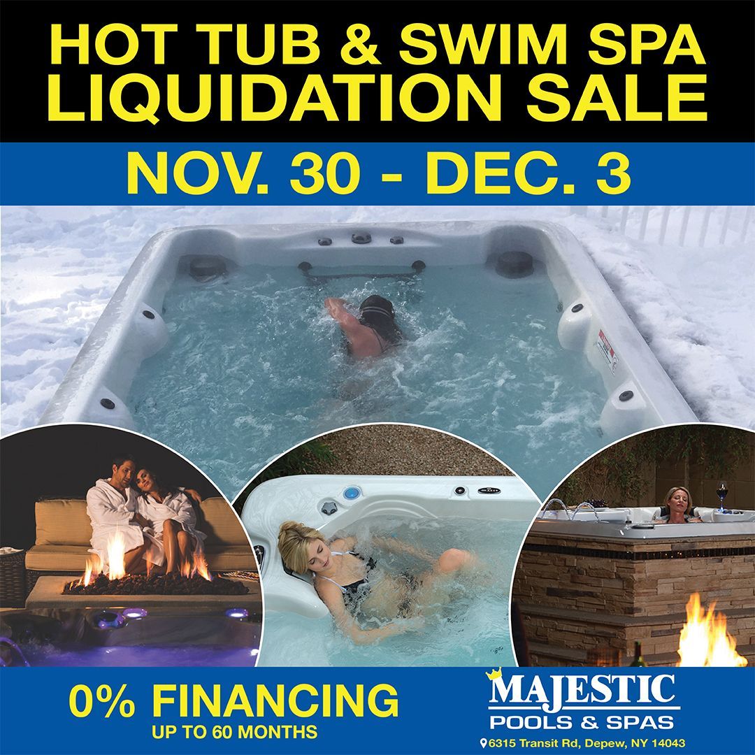 Hot tub & swim spa liquidation sale