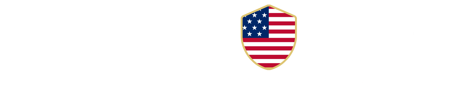 a shield with an american flag on it on a white background .