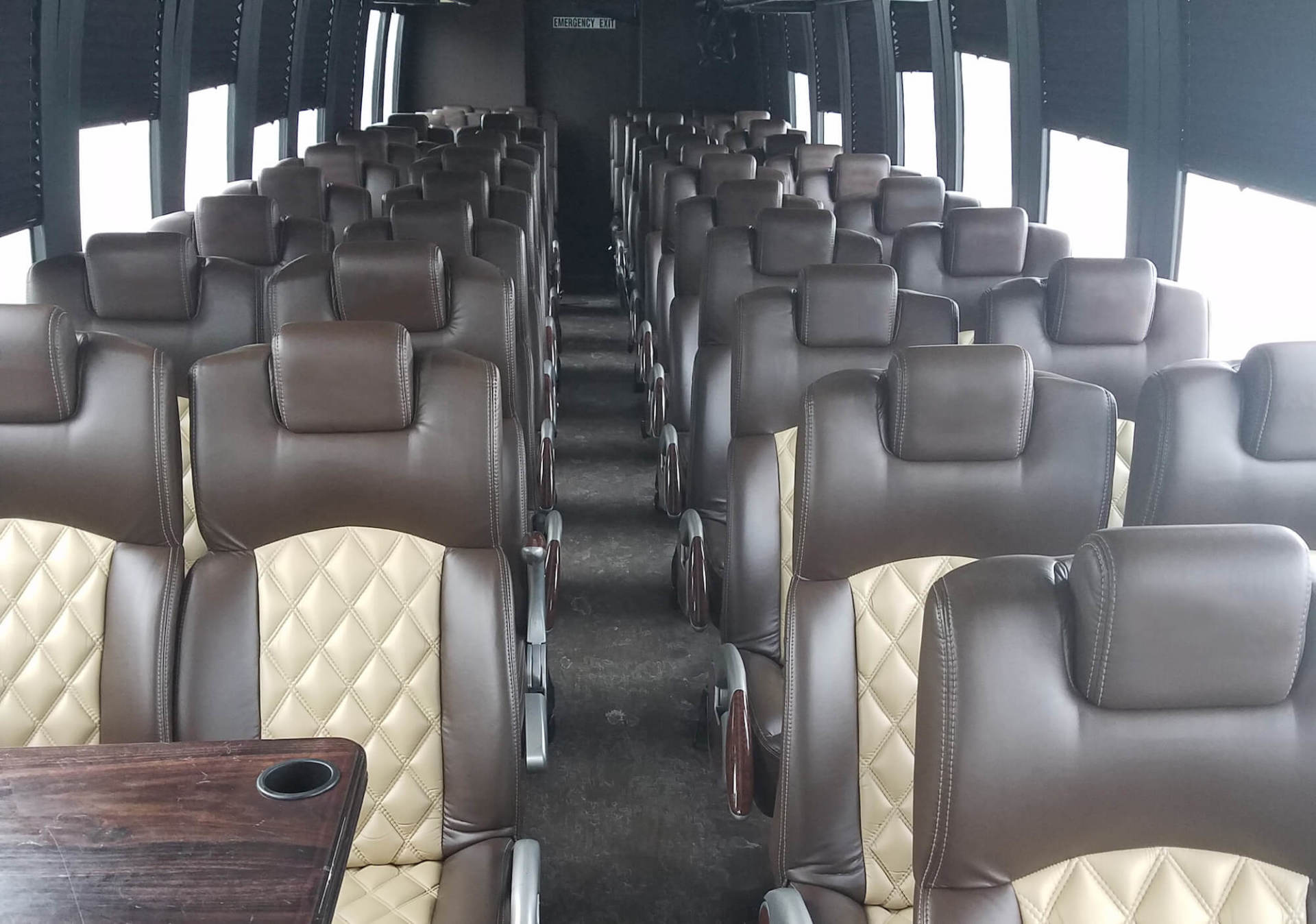 charter bus interior