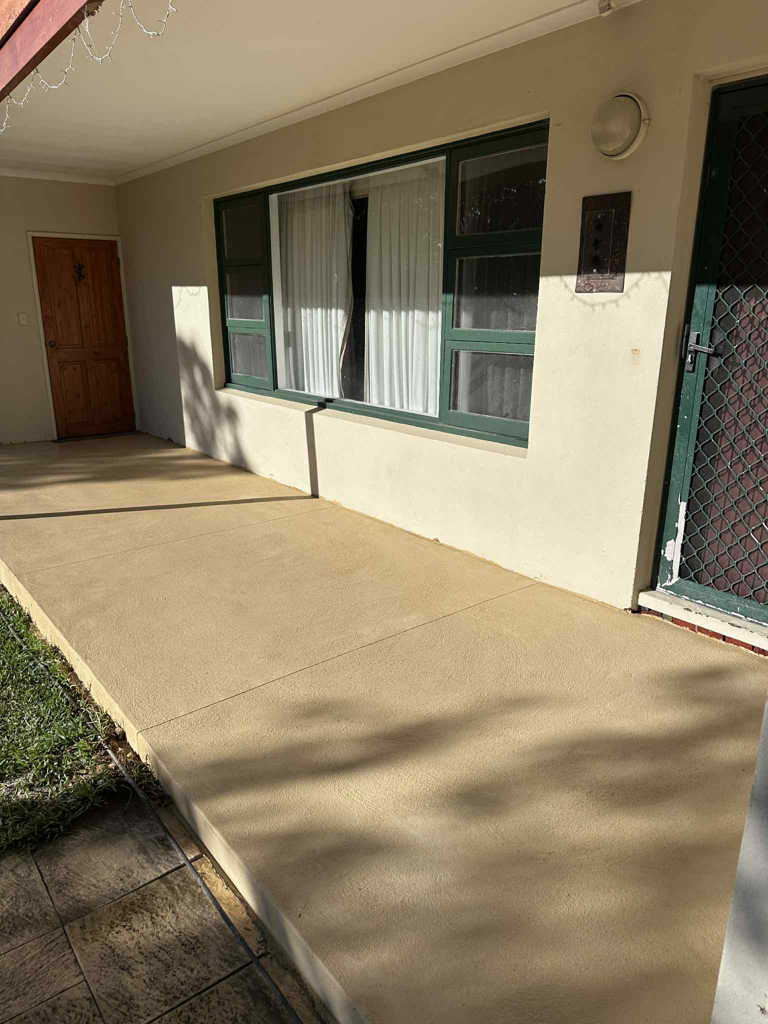 Liquid limestone front porch for home in Wandi, Perth