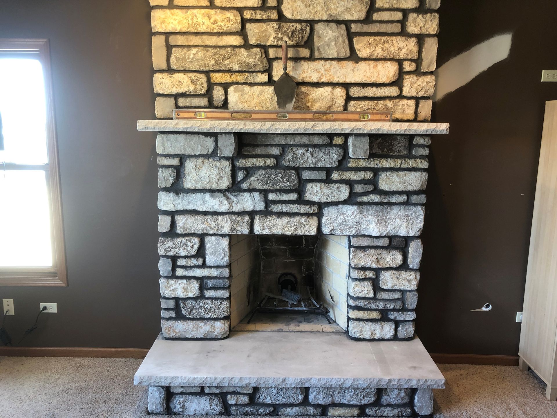 Fireplace refacing | Custom Brick & Stone
