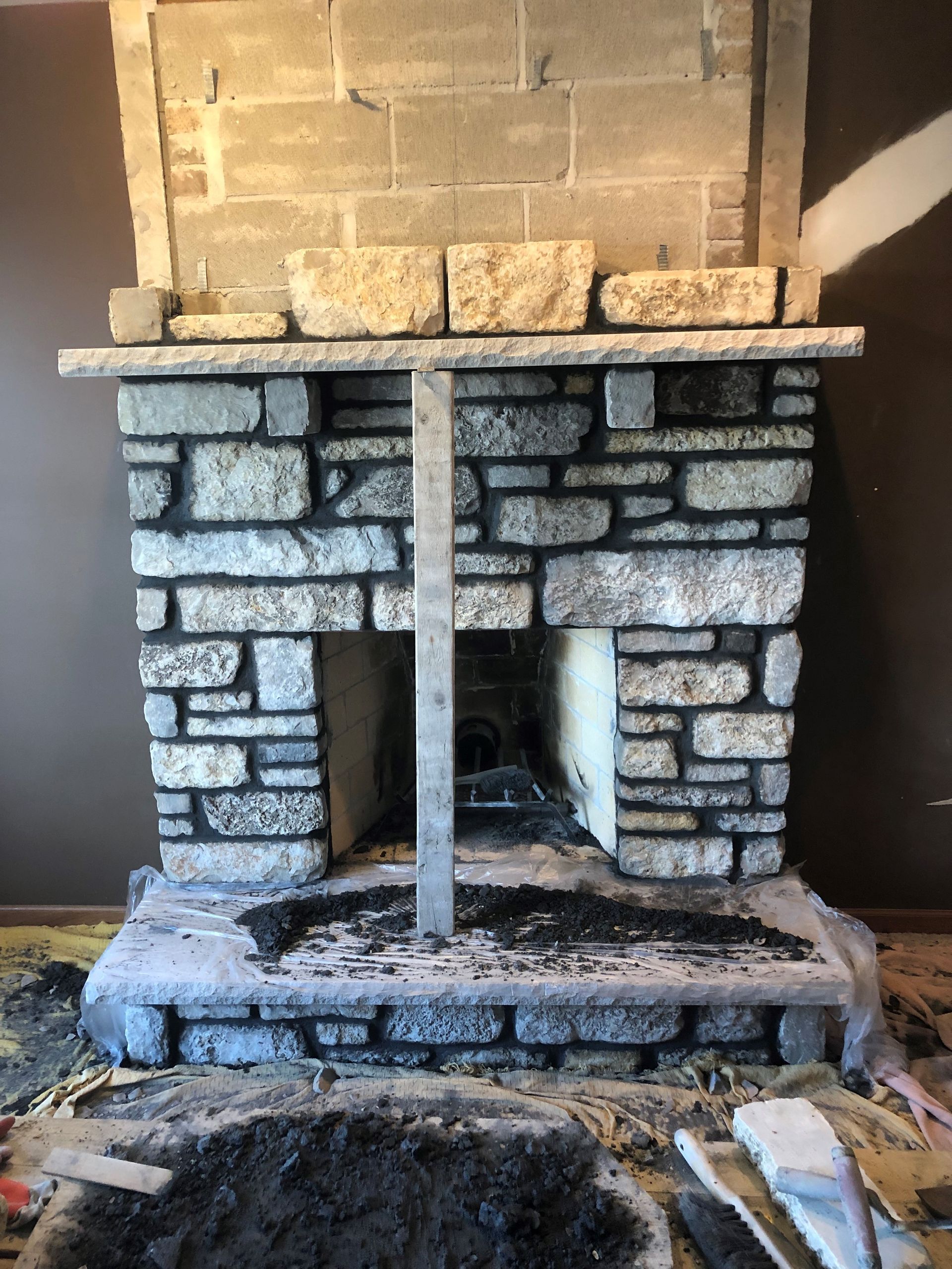 Fireplace Face Change Almost Finished — Monee, IL — Custom Brick & Stone