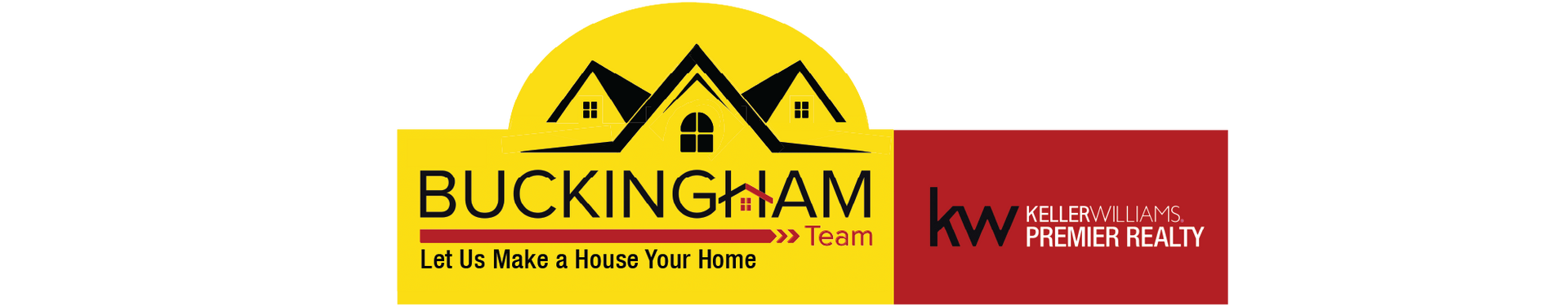 A logo for a real estate company called buckingham kw