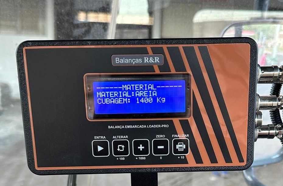 balança para maquina pá carregadeira, balança para pá carregadeira, sistema de pesagem para pá carregadeira, balanças r&r