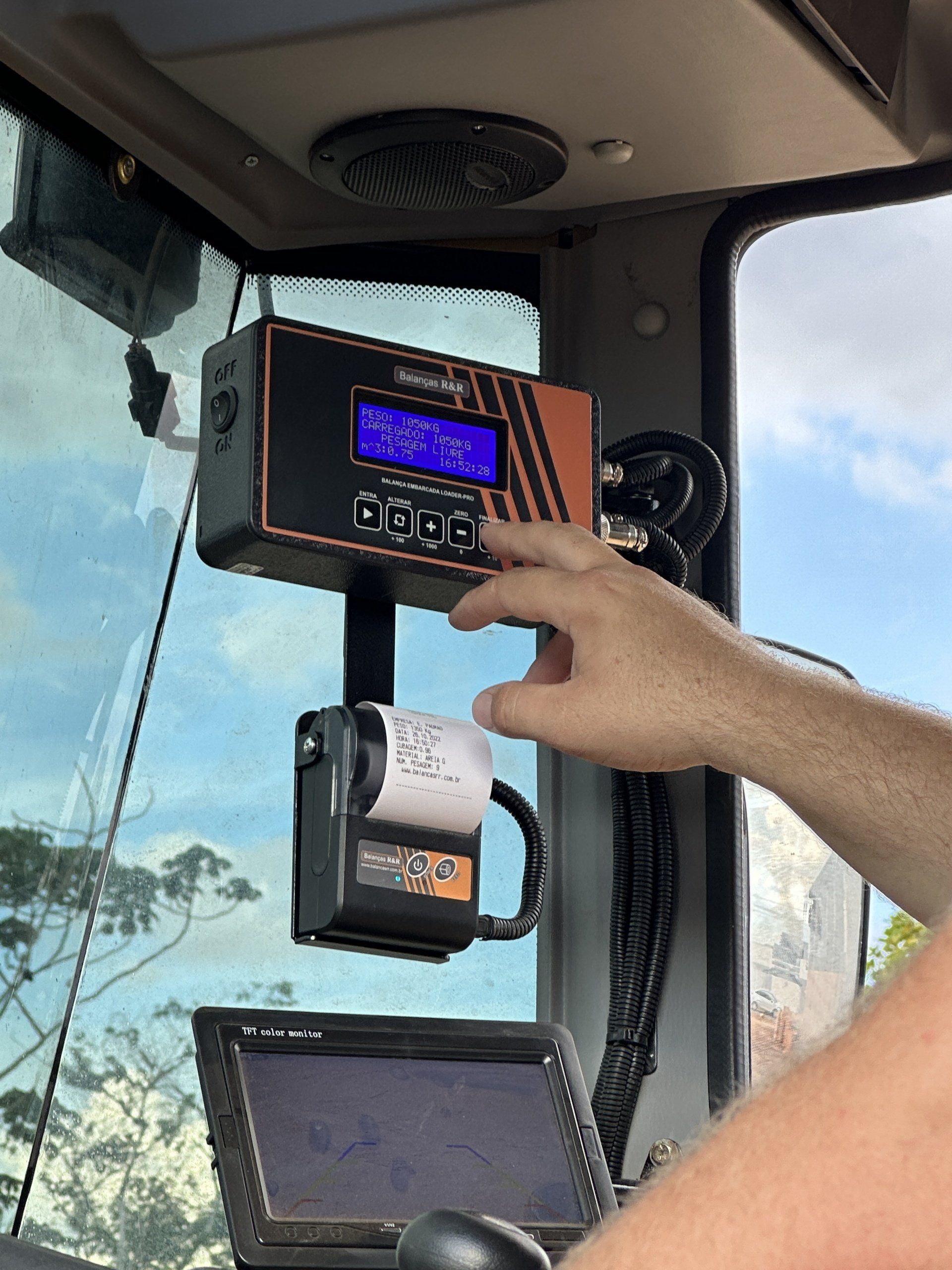 balança para maquina pá carregadeira, balança para pá carregadeira, sistema de pesagem para pá carregadeira