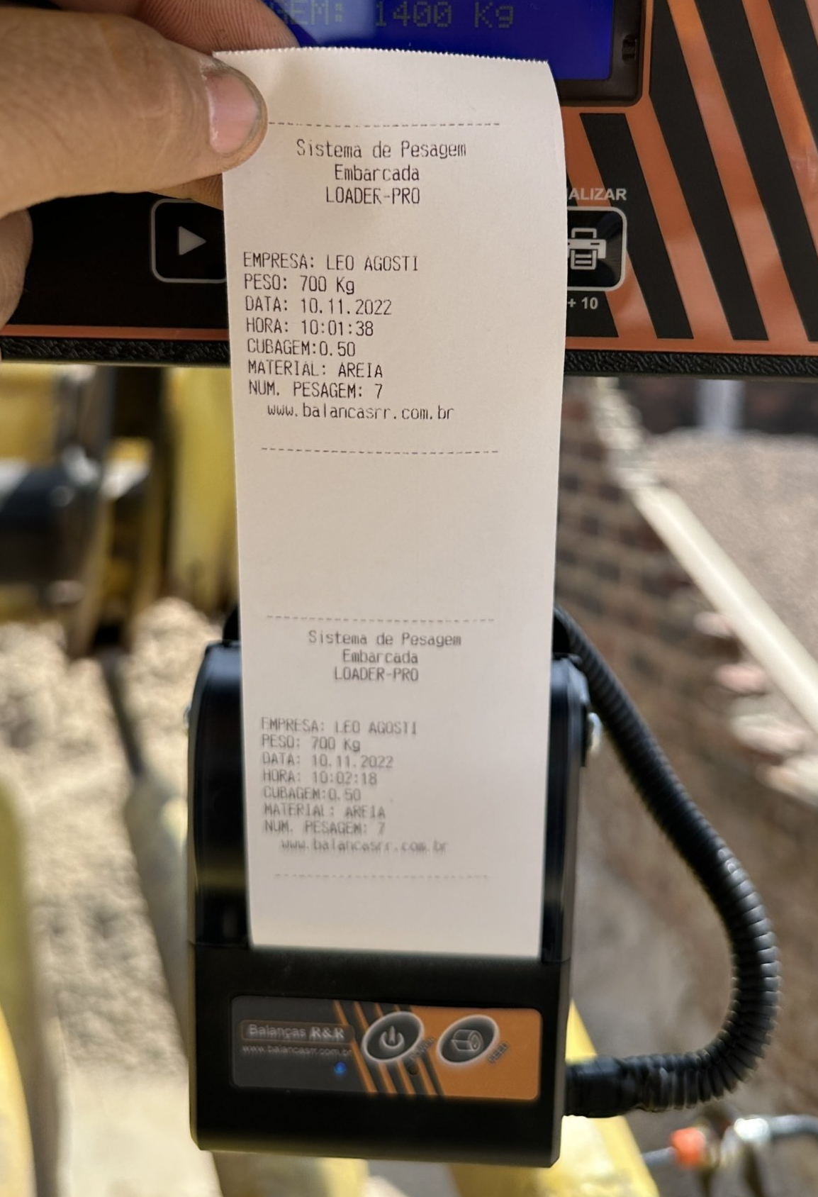 balança para maquina pá carregadeira, balança para pá carregadeira, sistema de pesagem para pá carregadeira