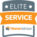 A logo for an elite service home advisor.