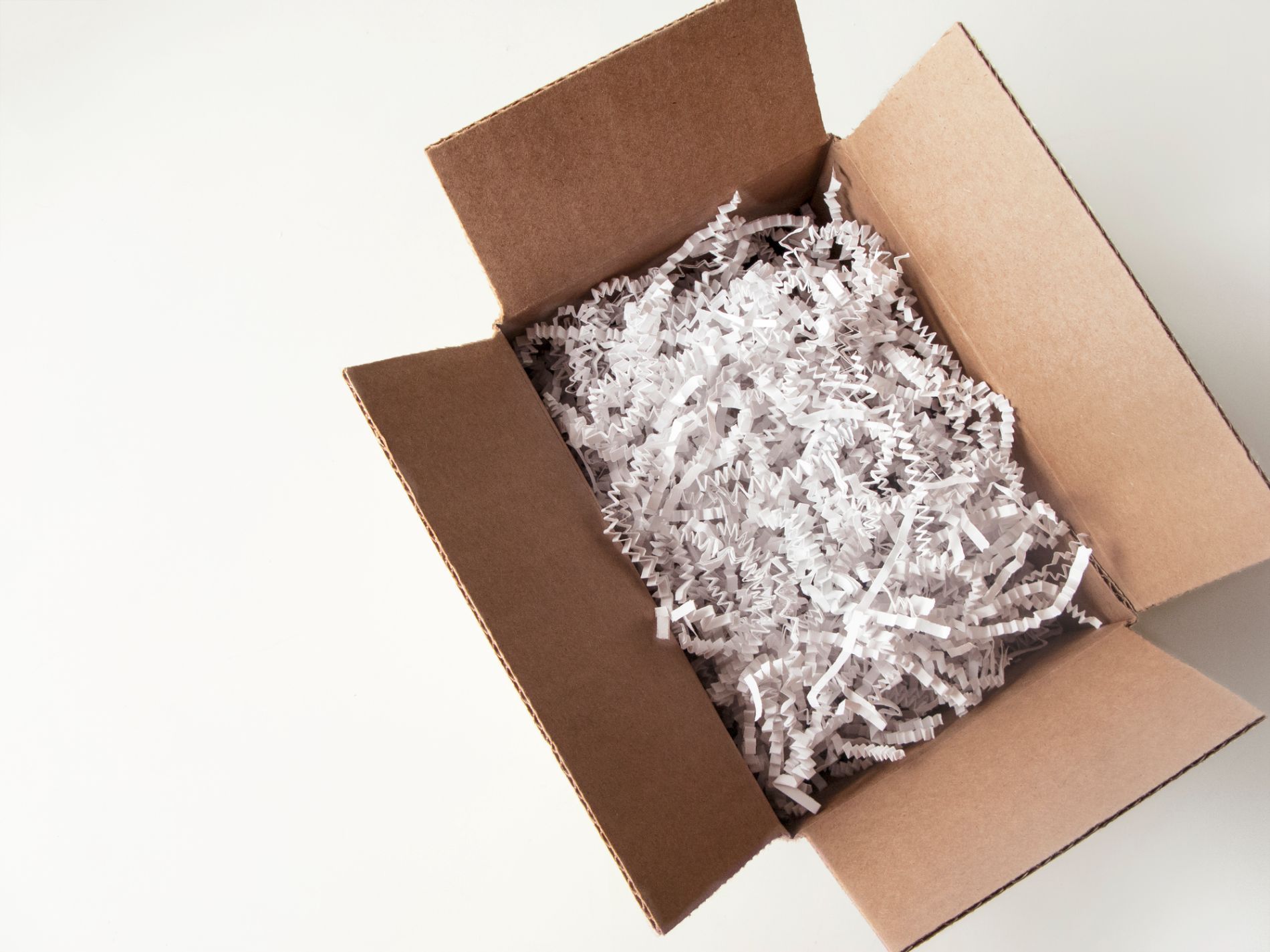 Scatola con polistirolo