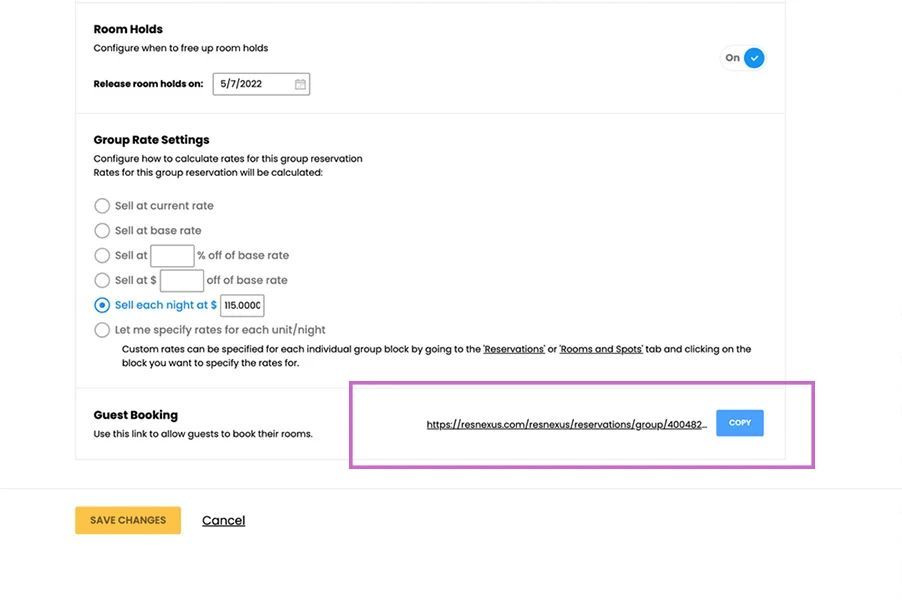 A screenshot of a web page with a purple box in the middle.