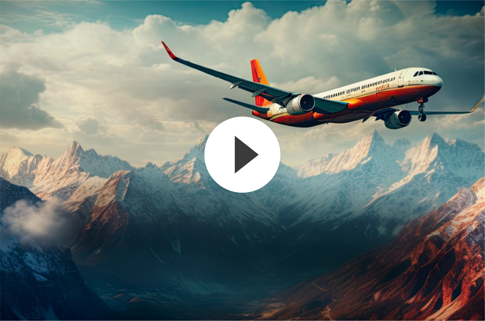 A man is standing in front of a video of a woman pointing at a credit card.