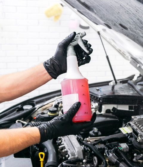 Automotive Detailing Supplies —  Man Holding Spray Bottle in Darlington, PA