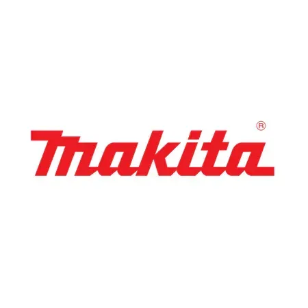 Logo Makita en rouge sur fond blanc.
