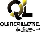 Logo : initiales &laquo; QL &raquo; en noir et or, avec le texte &laquo; Quincaillerie du Lignon SA &raquo; en dessous.