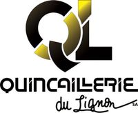 Logo : initiales &laquo; QL &raquo; en noir et or, avec le texte &laquo; Quincaillerie du Lignon SA &raquo; en dessous.