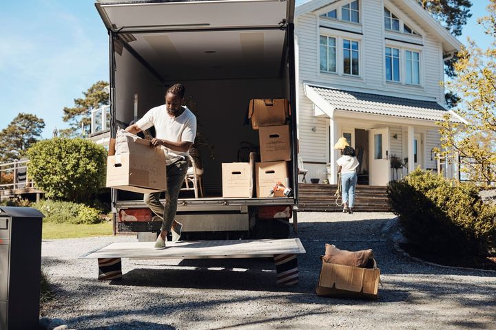 Man Unloading Cardboard — Remsen, NY — Hoke Properties LLC