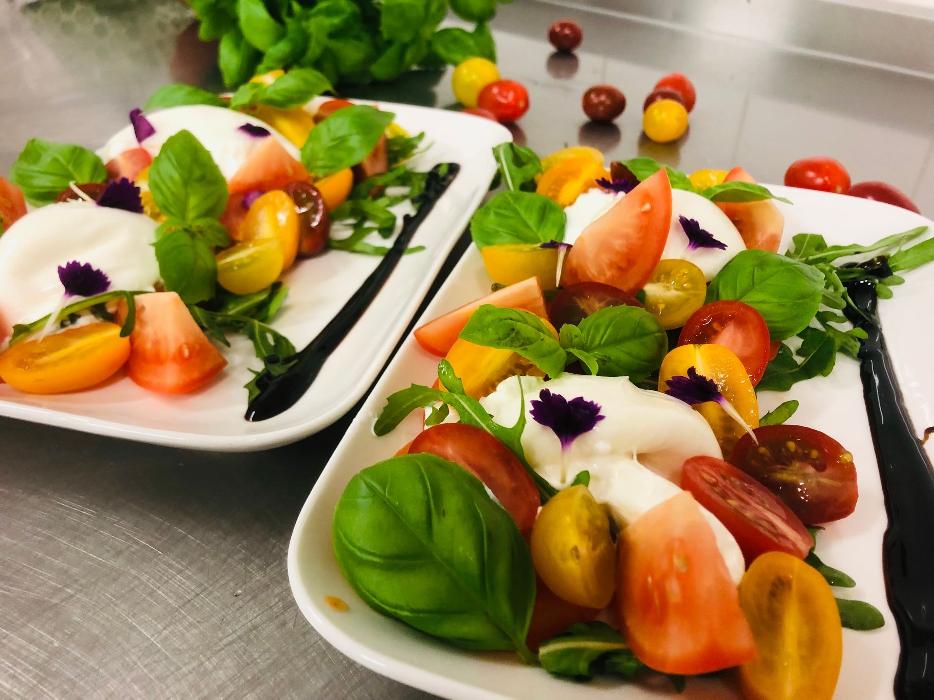 Mini feta-aardbei salade