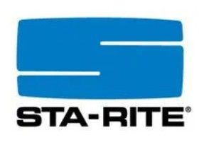 Logotipo de STA-RITE con una “S” estilizada en azul sobre texto negro sobre fondo blanco.