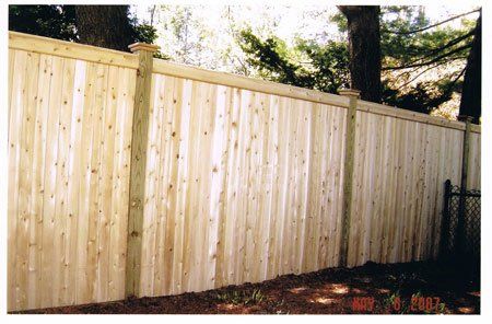 Six-foot, one-inch by four-inch tongue & groove board with one-inch by four-inch top and Facia board