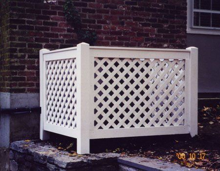 Diagonal lattice around AC unit