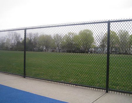 Six-foot black with top and bottom rail