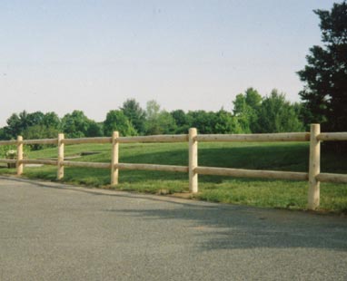 Two-rail round cedar