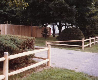 Two-rail round cedar