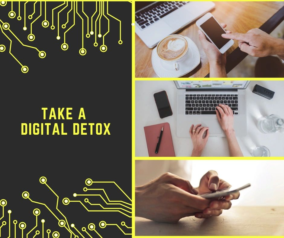 A poster that says take a digital detox