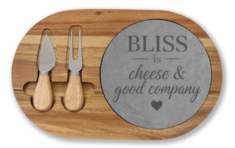 Acacia wooden slate cheese board be your bliss