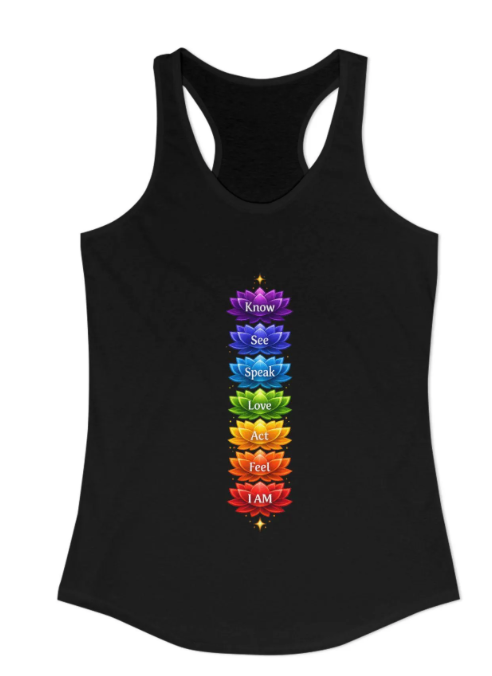 Be Your BLISS racerback tee yoga theme