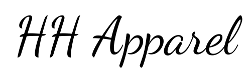 HH Apparel logo in black cursive font.