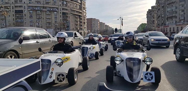 Participants enjoying a hot rod team event.