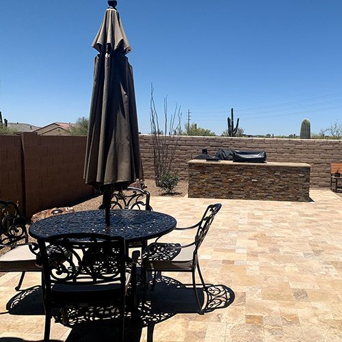 Black Chairs and Table — Sahuarita, AZ — Amazing Scapes LLC