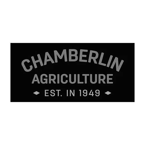 Black and white logo for Chamberlin Agriculture Established in 1949.